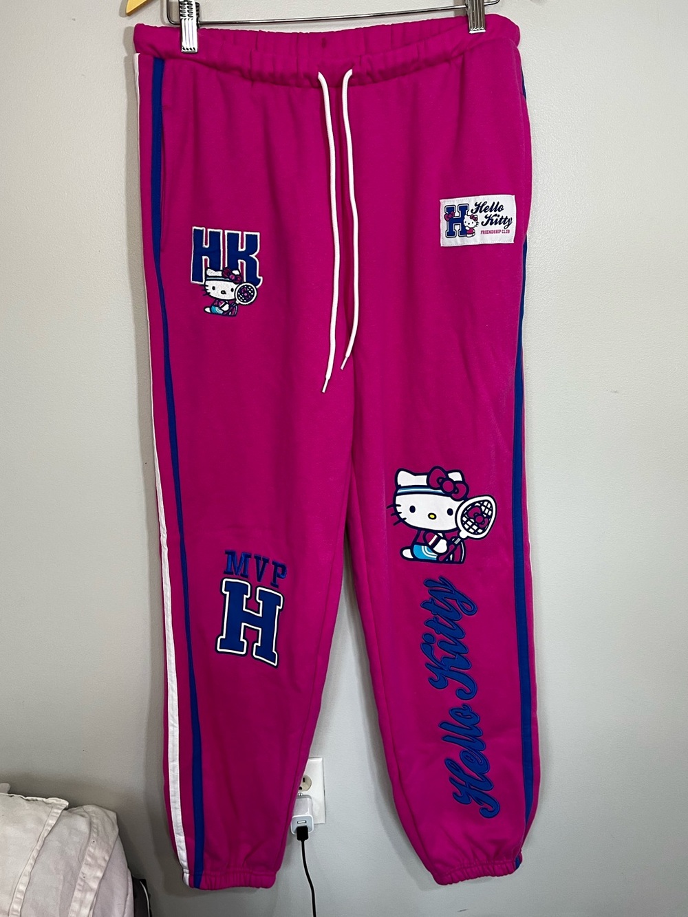 Hello Kitty Pink Cotton Graphic Jogger Pants Women’s Large